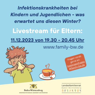 Sharepic Livestream Infektionskrankheiten