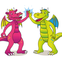 05_Drachen_High-Five-Vektorgrafik_CMYK