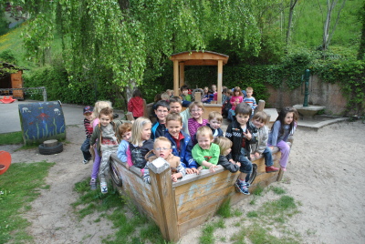 Kinder des Evangelischen Kindergartens Arche Noah in Hornberg