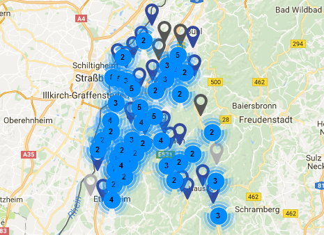 Karte PNO Angebote in Ortenauer Bildungseinrichtungen